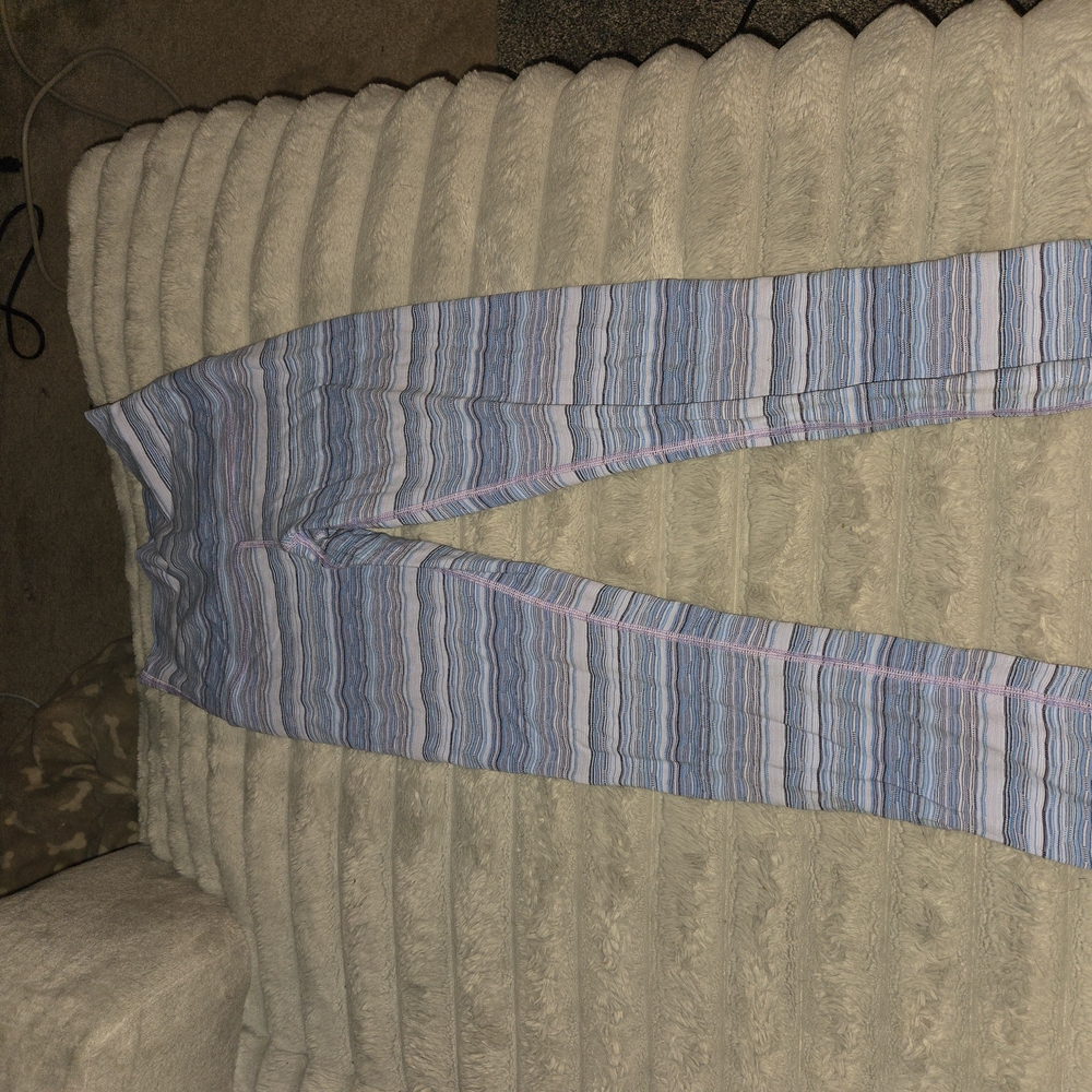 Lululemon Purple Striped Leggings